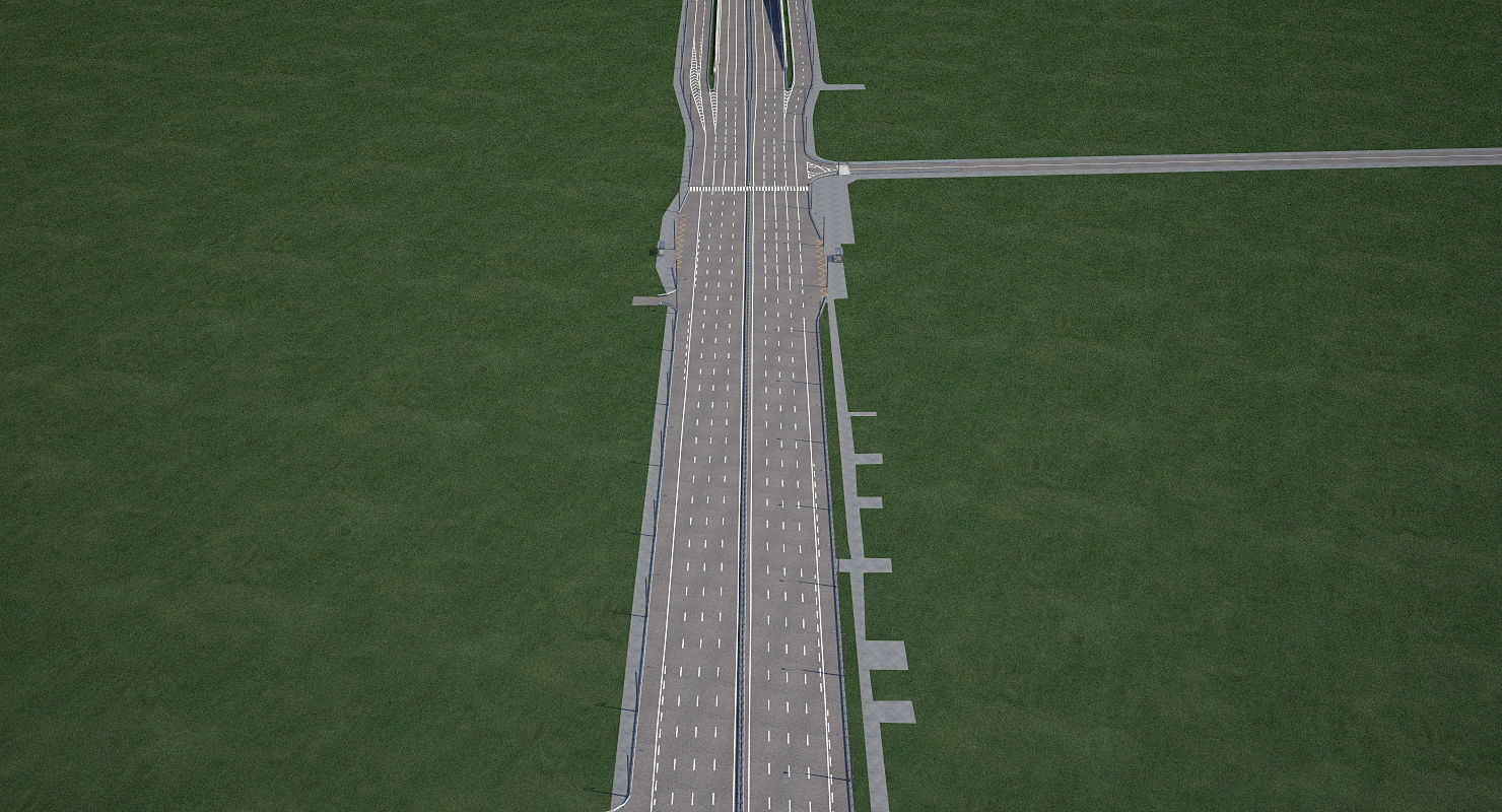 Highway Road 3D model_5
