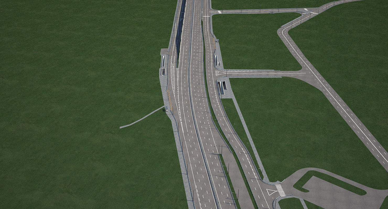 Highway Road 3D model_7