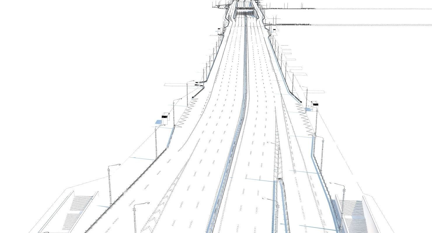 Highway Road 3D model_10