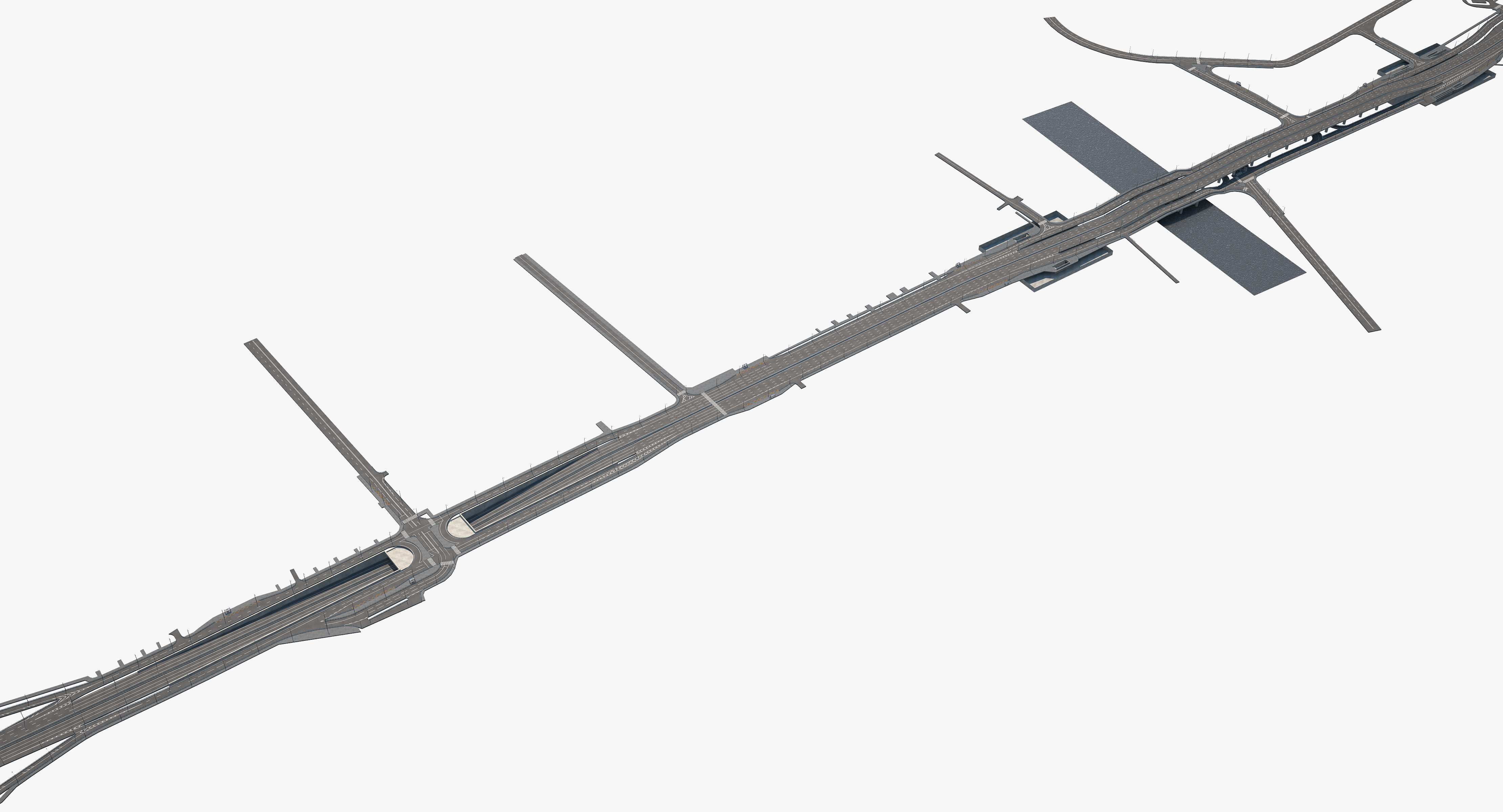 Highway Road 3D model_1