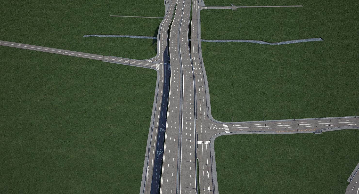 Highway Road 3D model_6
