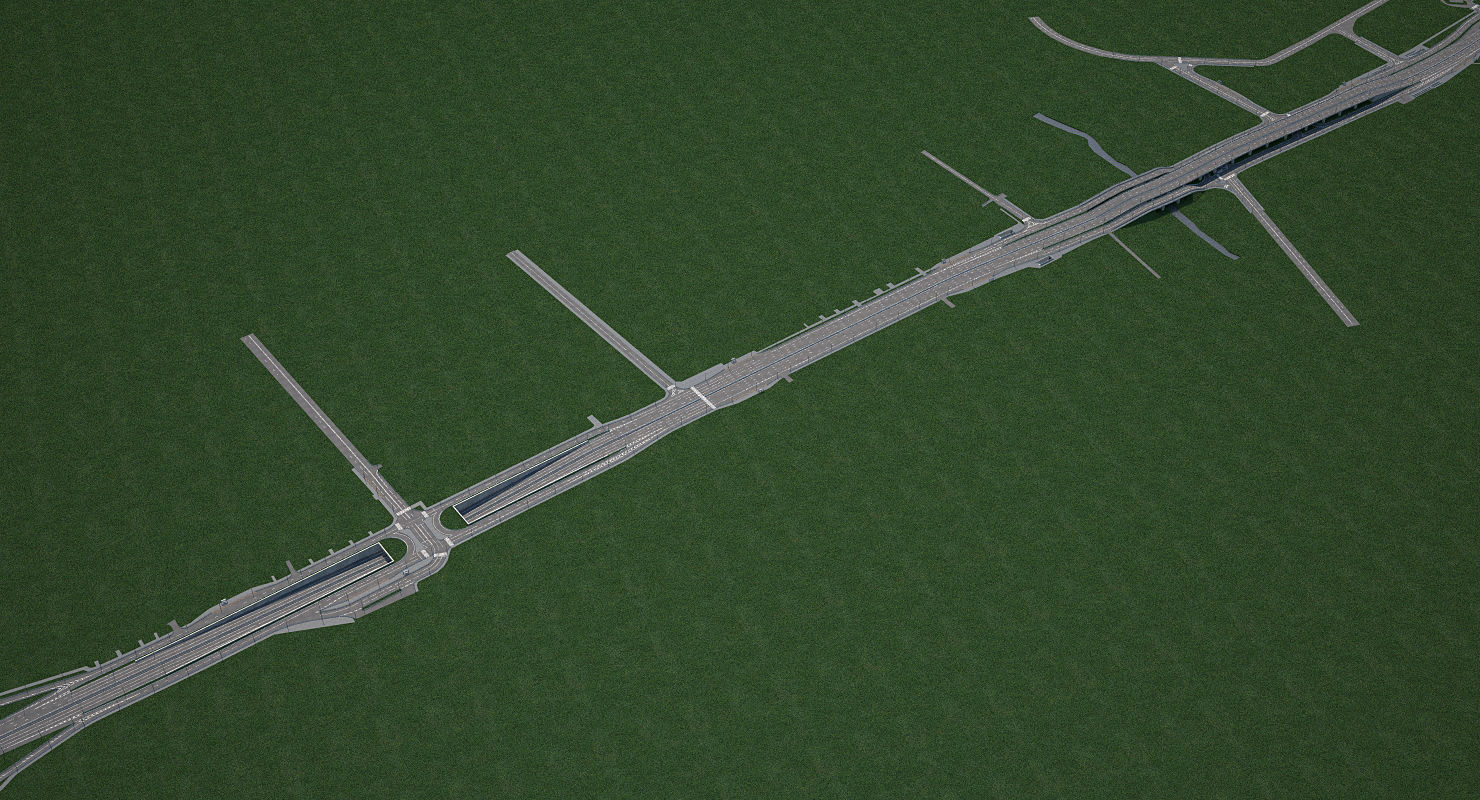 Highway Road 3D model_0