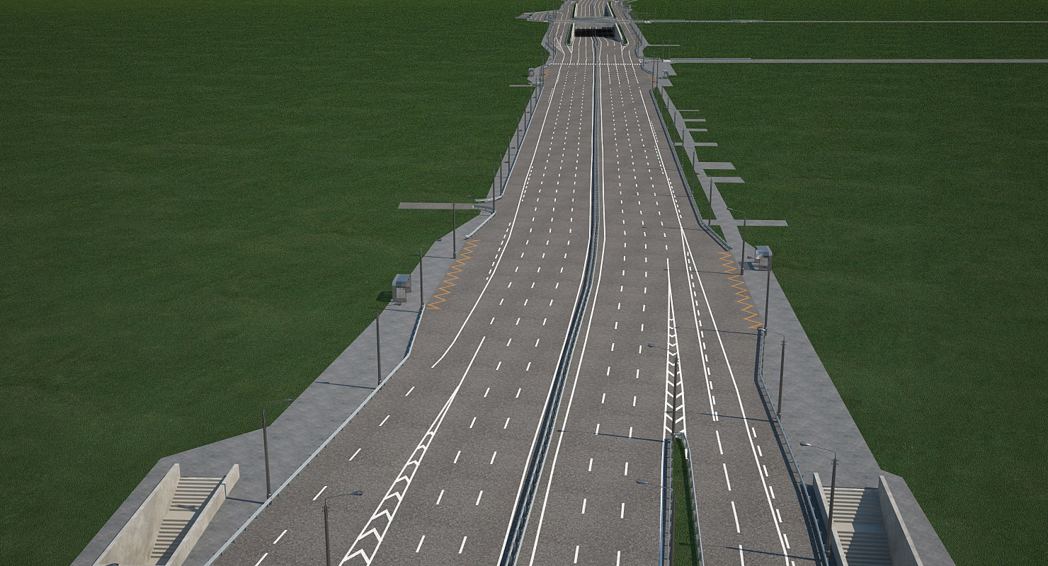Highway Road 3D model_9