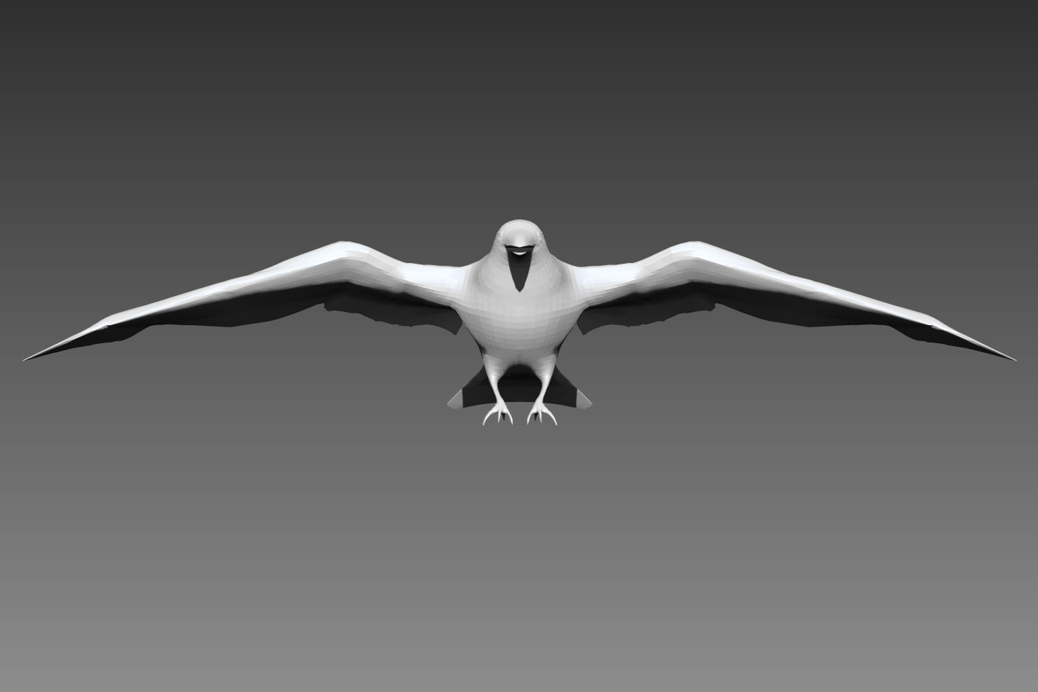 Crow base mesh for Zbrush 3D model_4