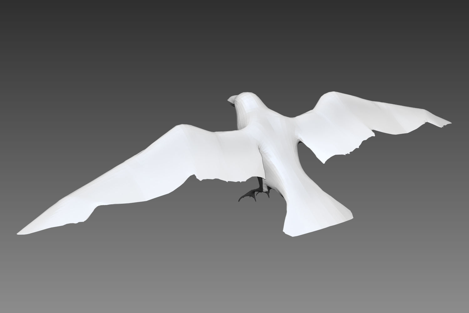 Crow base mesh for Zbrush 3D model_3