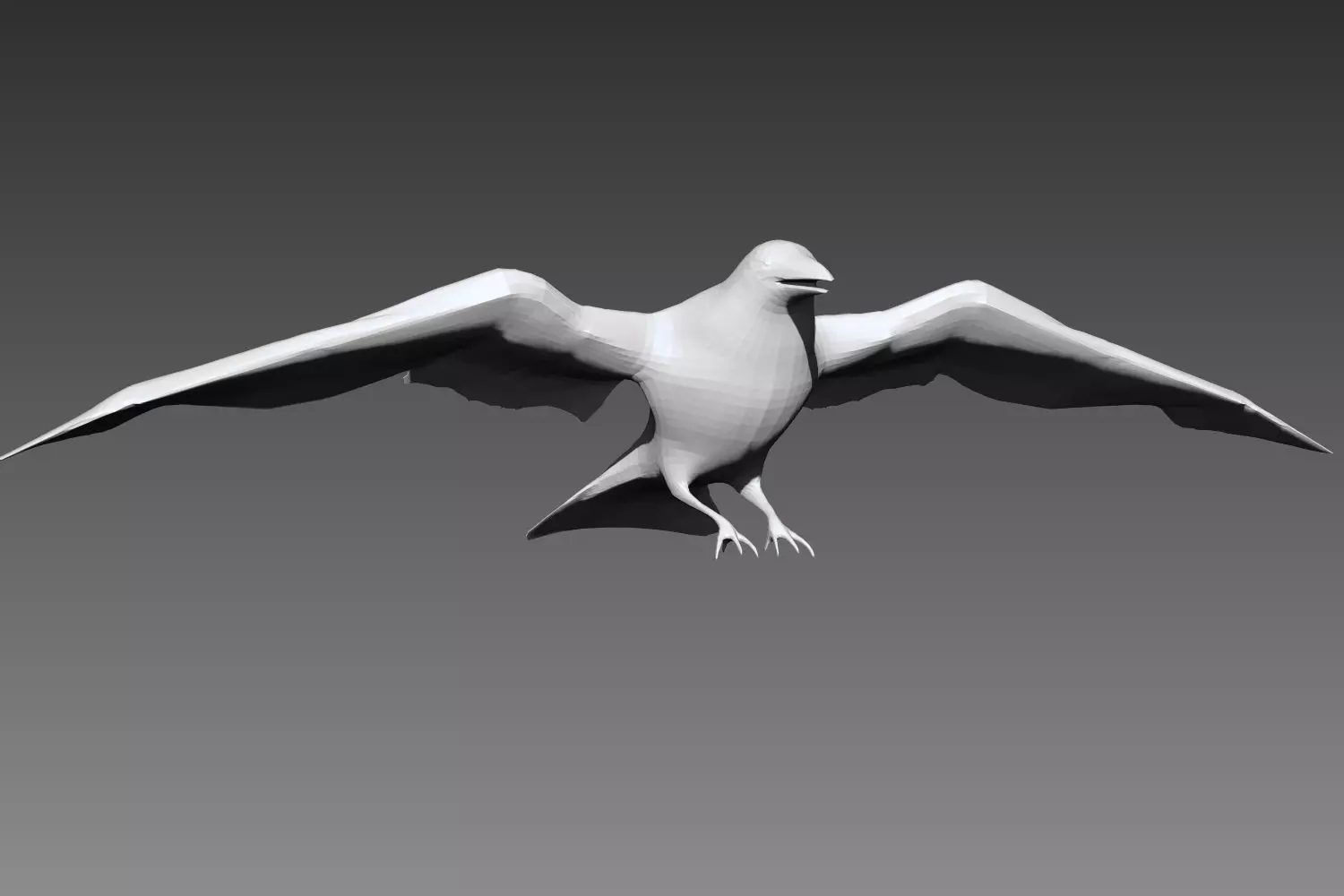 Crow base mesh for Zbrush 3D model_0