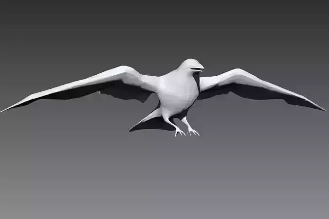 Crow base mesh for Zbrush