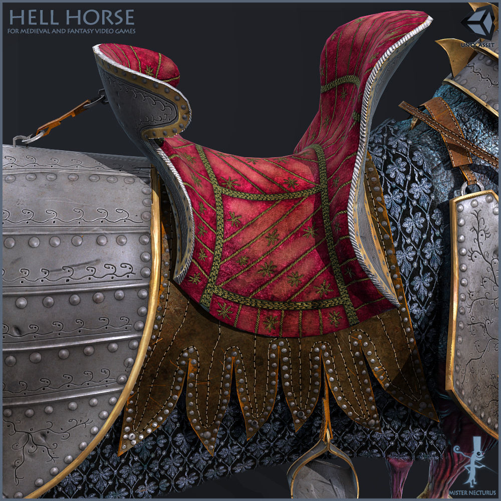 Hell Horse Light Version Low-poly 3D model_8