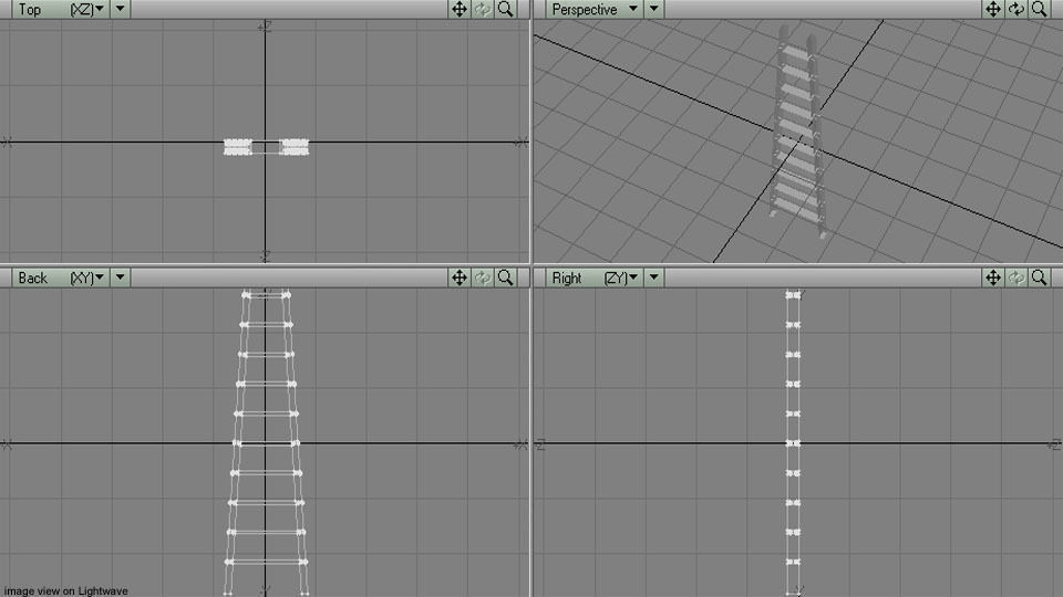 Ladder - Single Step 3D model_4
