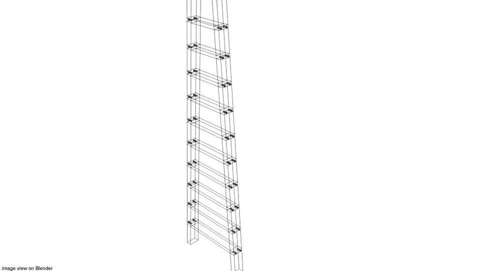 Ladder - Single Step 3D model_3