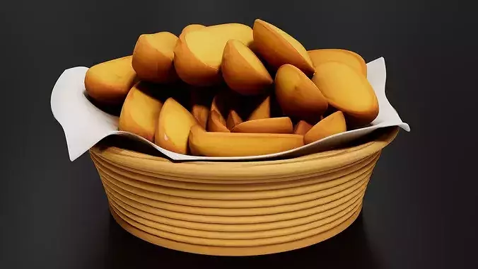 Food Traditional Home FoodsFried Potatoes 3D print model 3