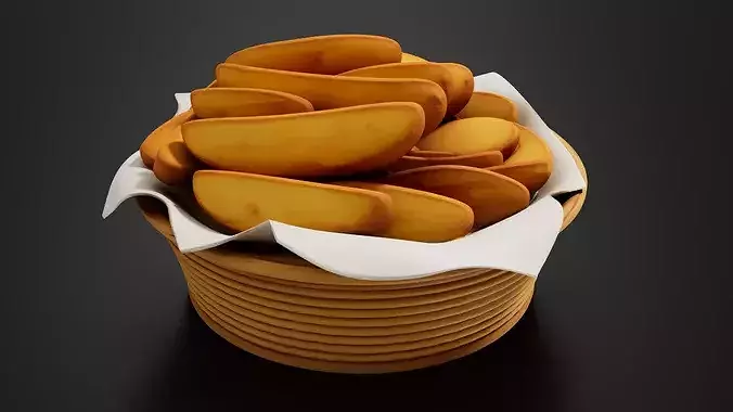 Food Traditional Home FoodsFried Potatoes 3D print model 2