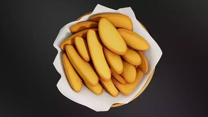 Food Traditional Home FoodsFried Potatoes 3D print model 6