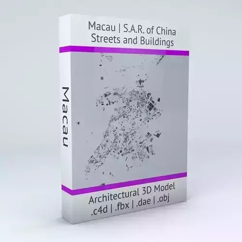 Macau Streets and Buildings 3D model