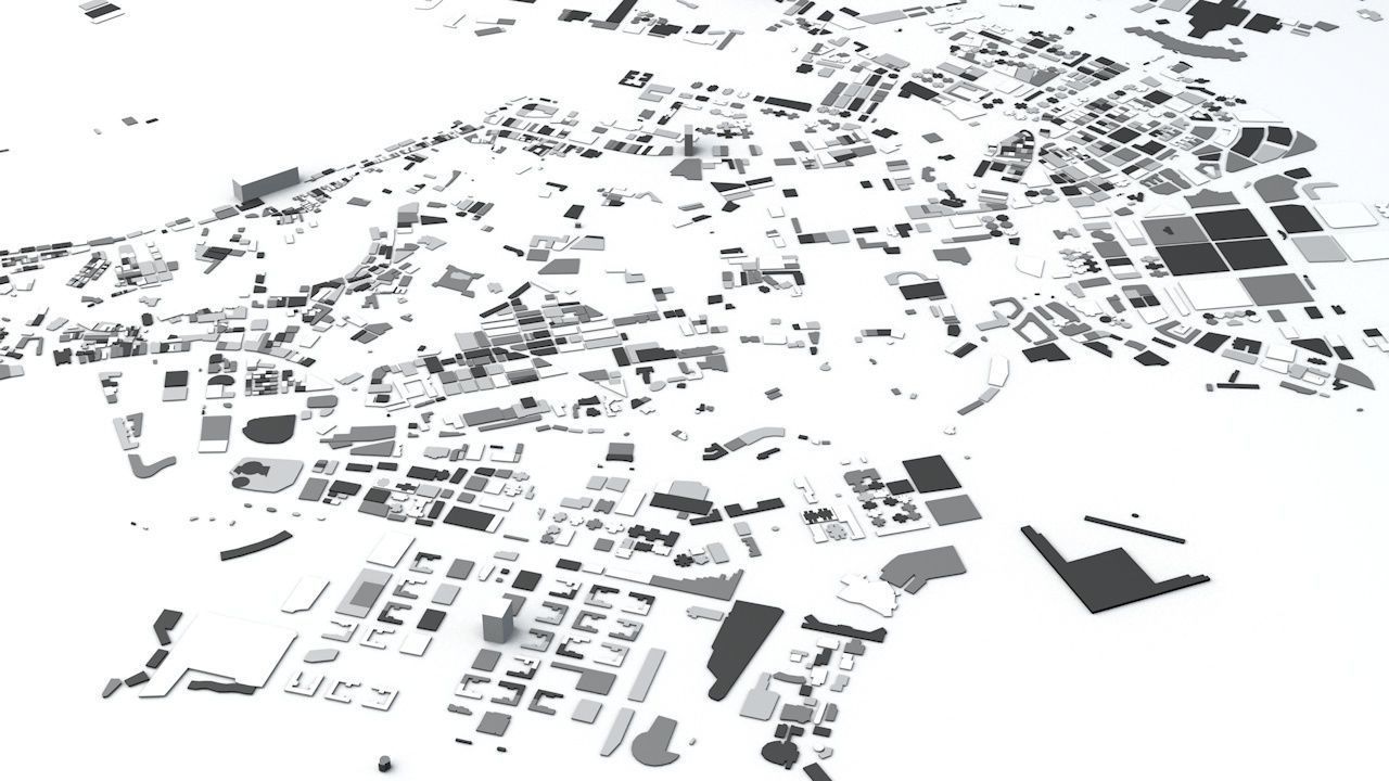 Macau Streets and Buildings 3D model_12