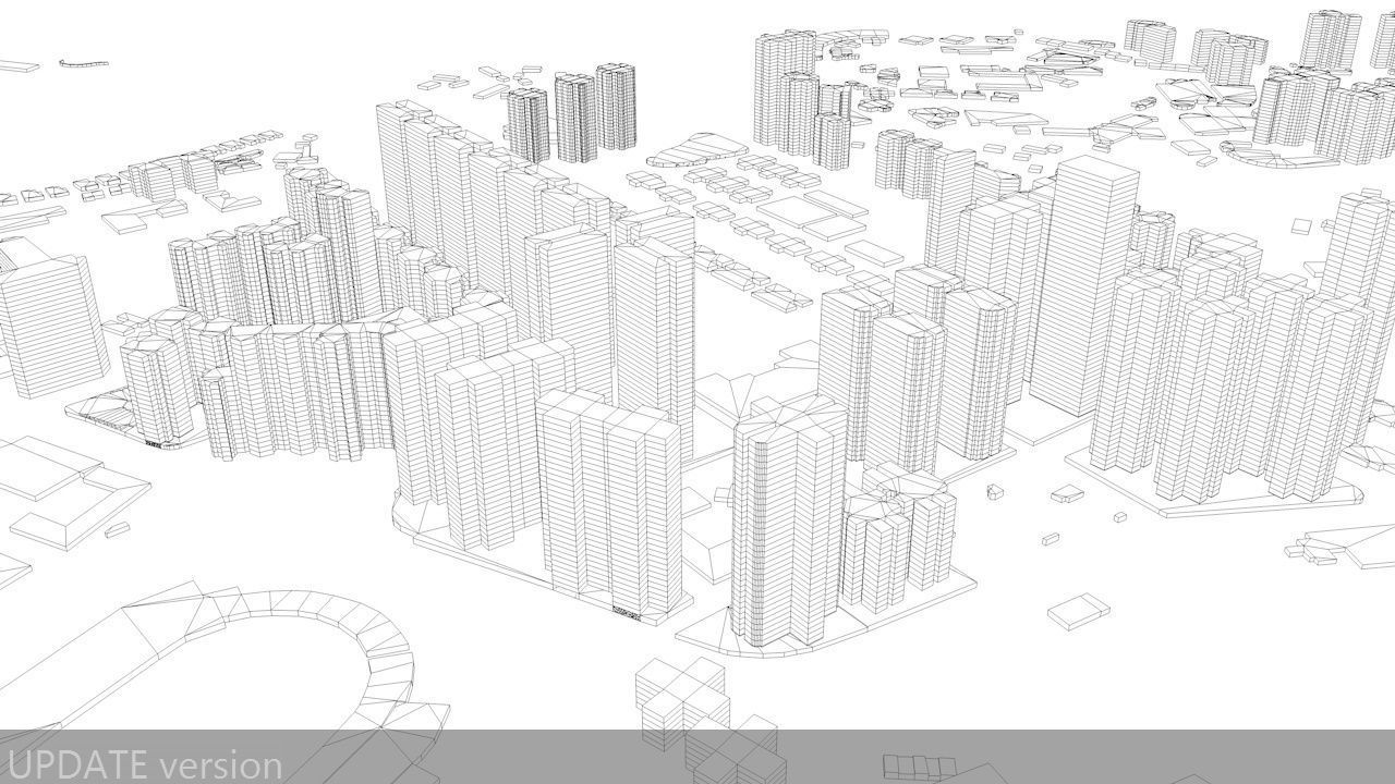 Macau Streets and Buildings 3D model_11