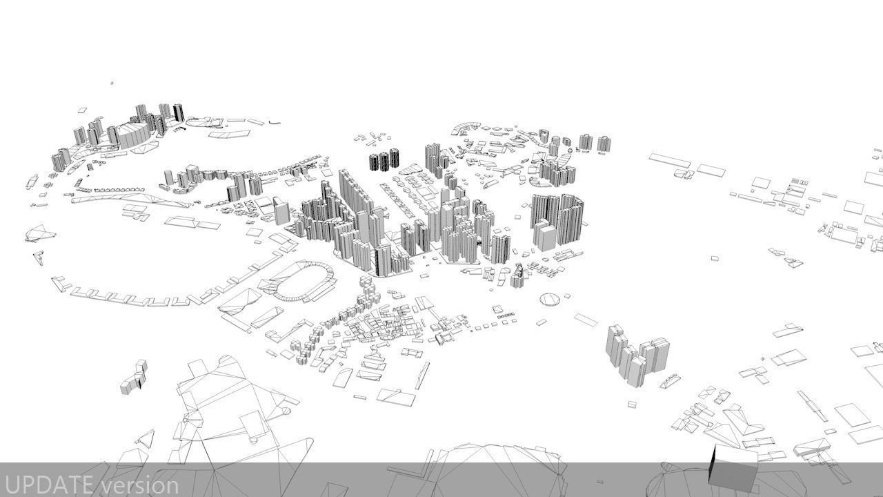 Macau Streets and Buildings 3D model_10