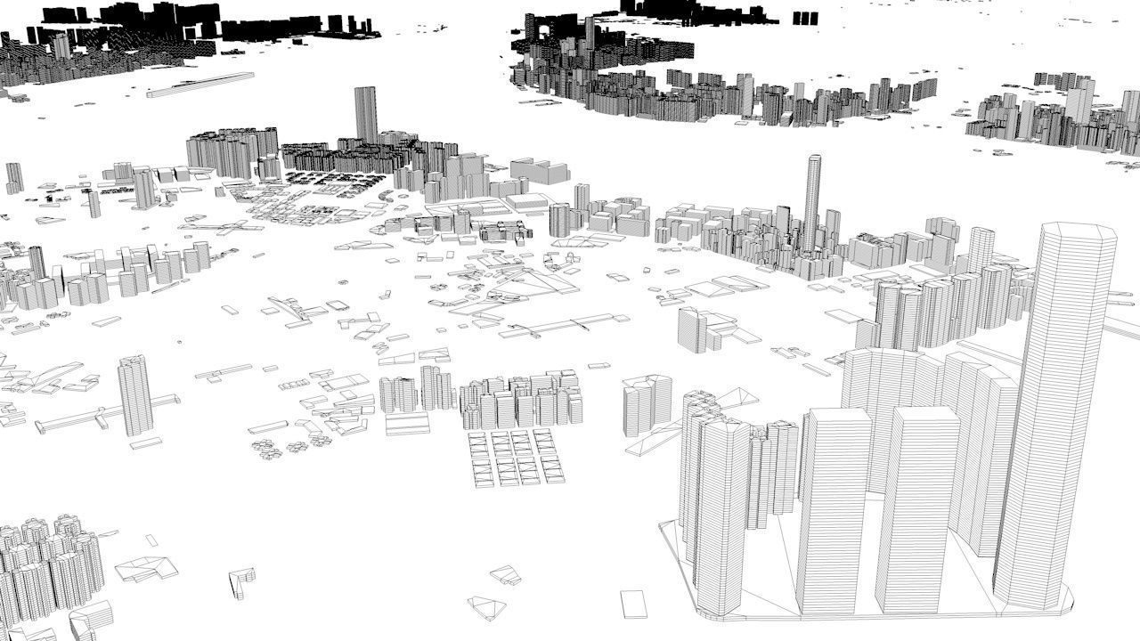 Hong Kong City Streets and Buildings 3D model_13