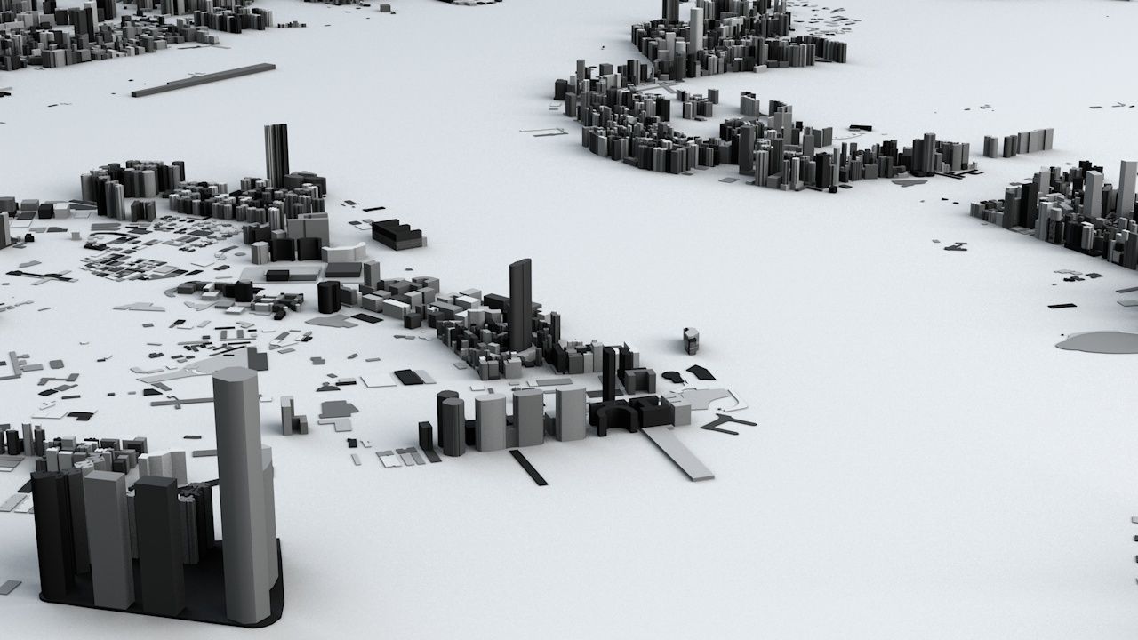 Hong Kong City Streets and Buildings 3D model_6