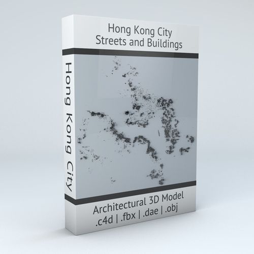 Hong Kong City Streets and Buildings 3D model