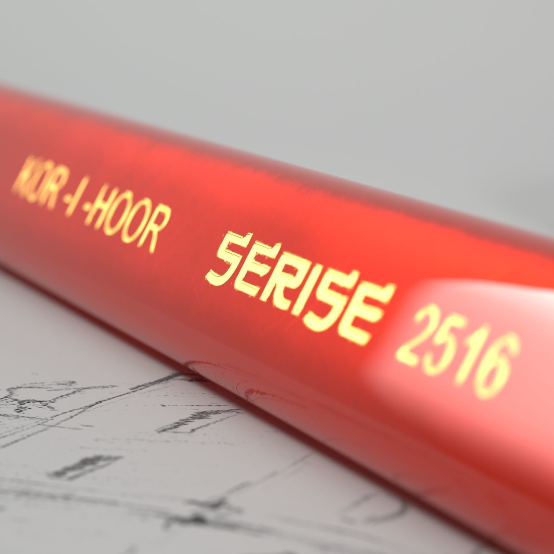 HD Graphite Pencil 3D model_3