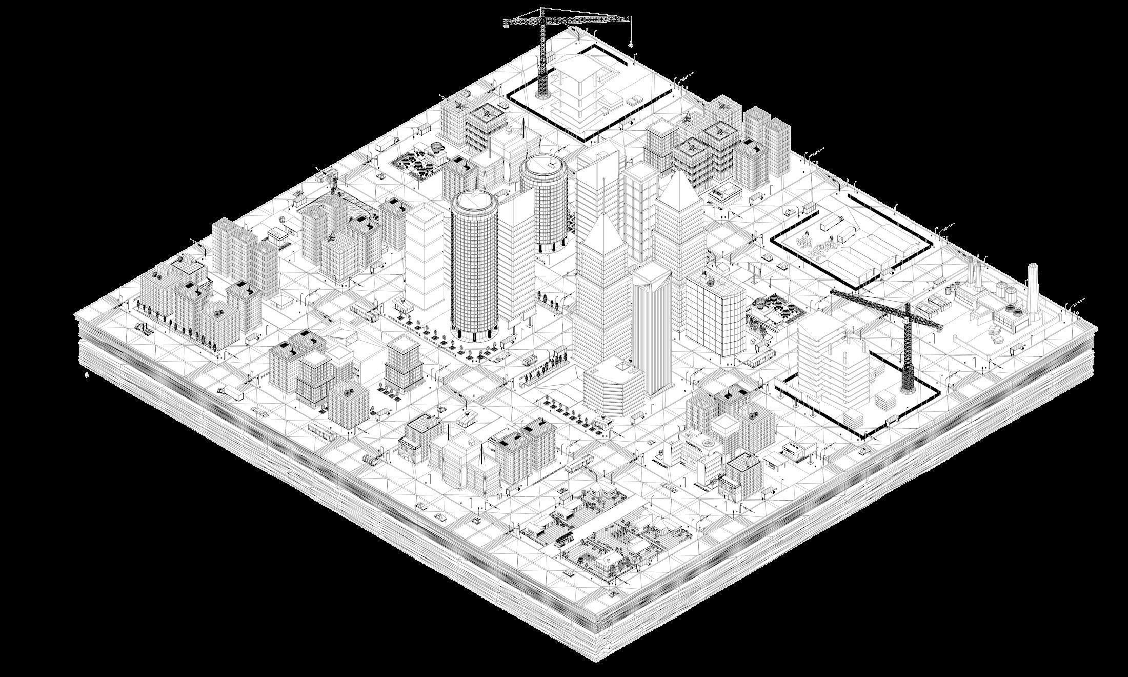 Ultimate Low Poly Megapolis City Pack 3D model_10