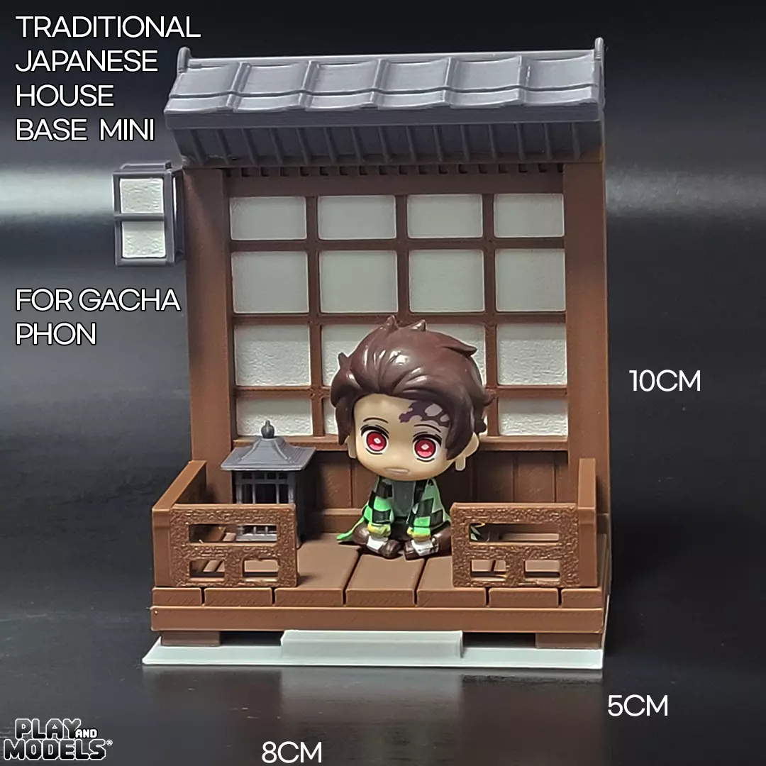JAPANESE HOUSE BASE MINI - FOR GACHA PHON 3D print model