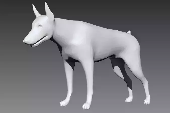 Doberman base mesh for Zbrush