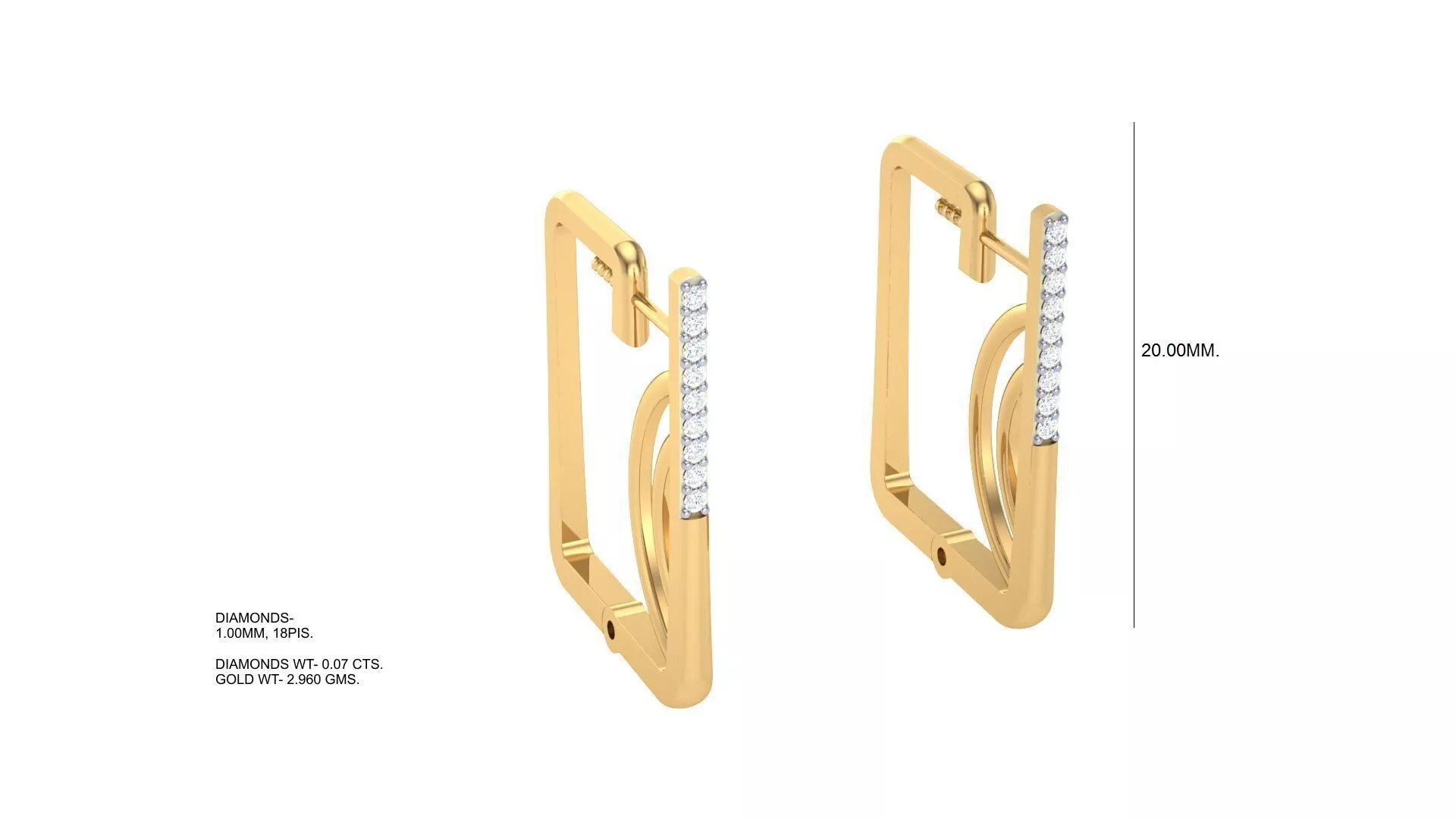 Indian Style Bali Earrings CAD Jewelry 3D print model