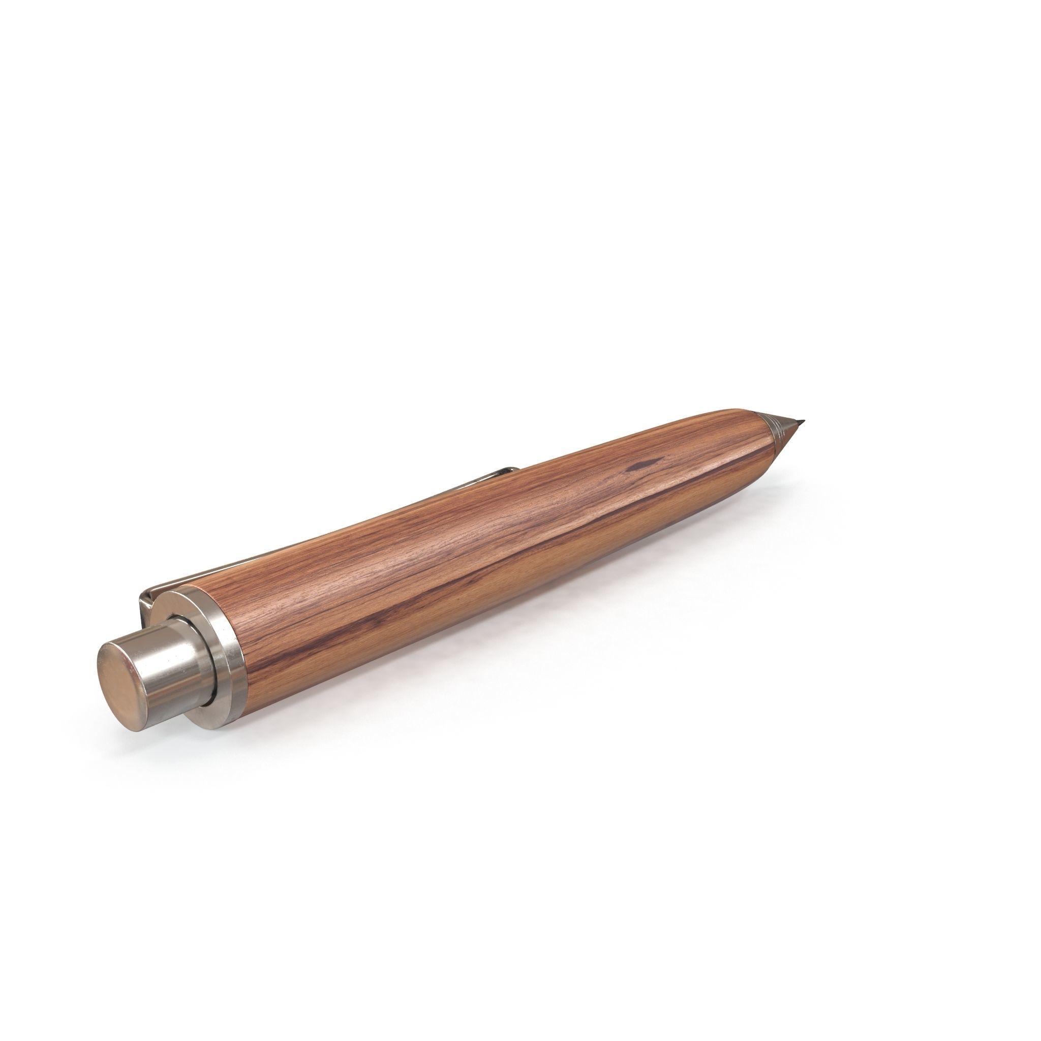 HD Wooden Automatic Pencil 3D model_3