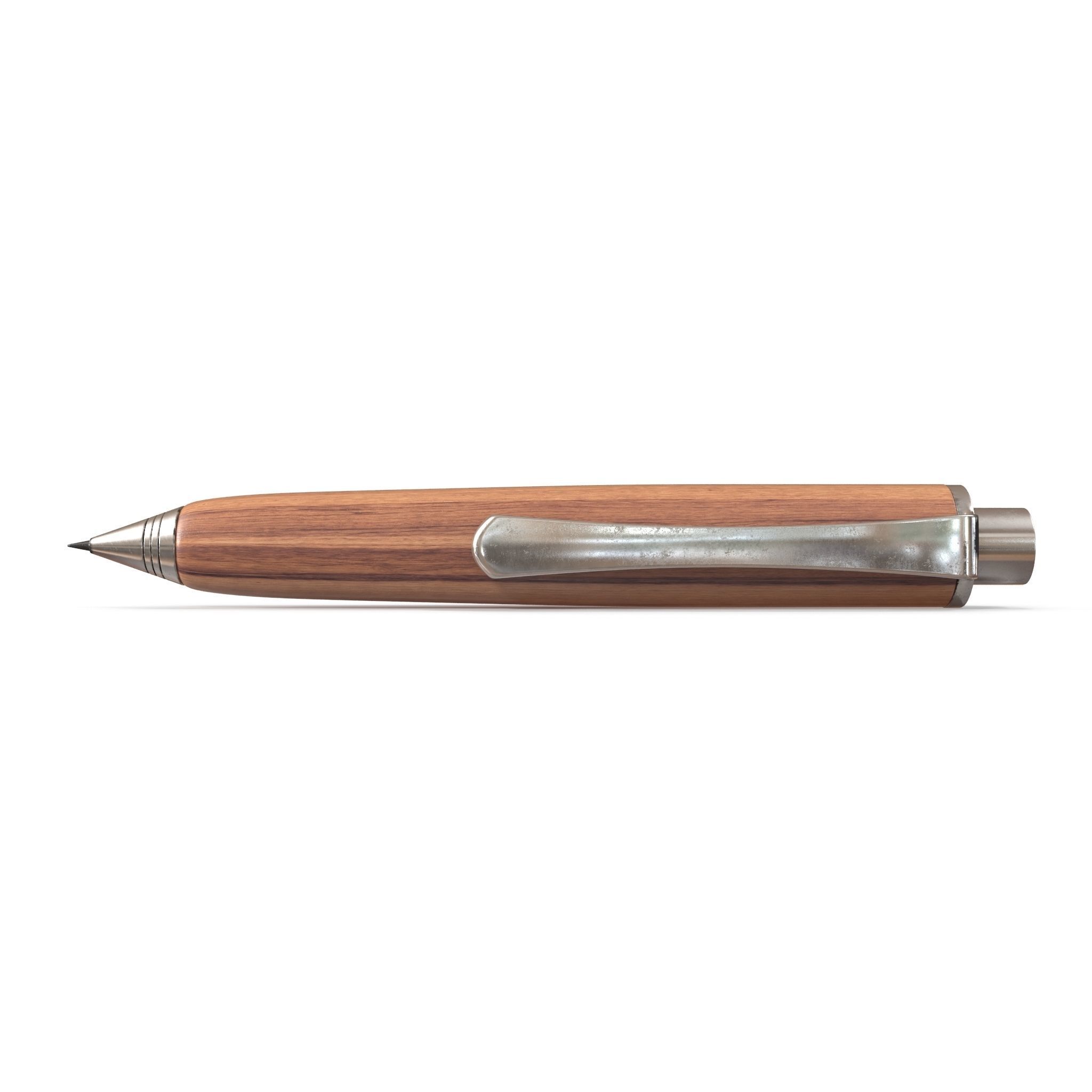 HD Wooden Automatic Pencil 3D model_8