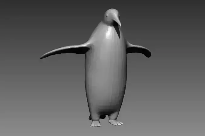 Penguin base mesh for Zbrush