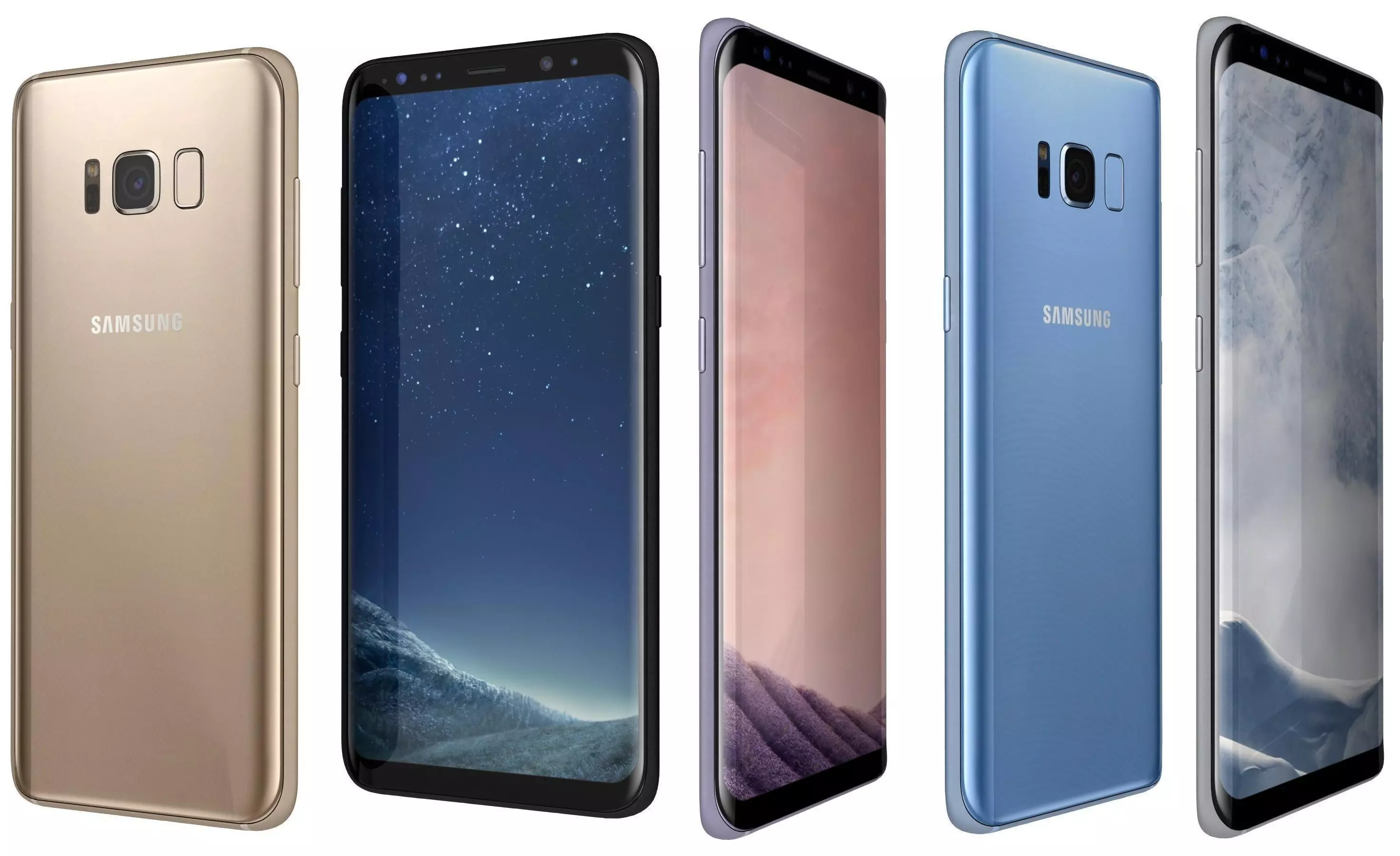 Samsung Galaxy S8 All Colors 3D model_0