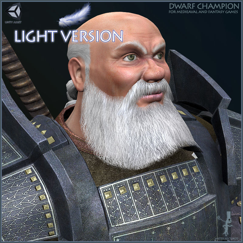 Dwarves Warriors Light Version Low-poly 3D model_16