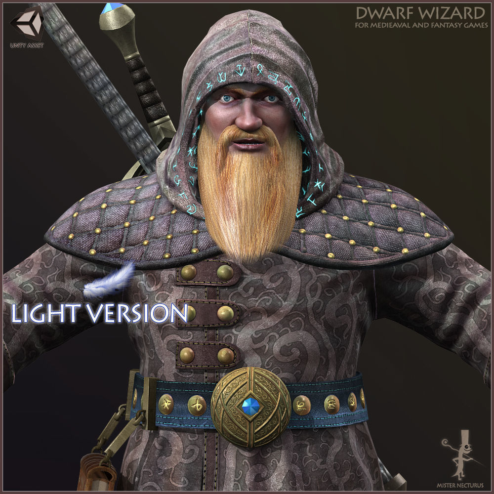 Dwarves Warriors Light Version Low-poly 3D model_31