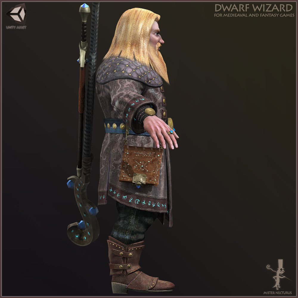 Dwarves Warriors Light Version Low-poly 3D model_28