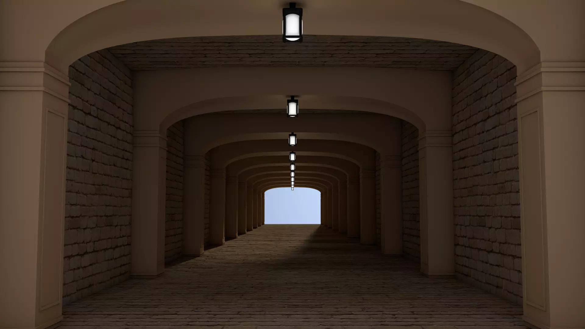 Medieval Corridor 3D model