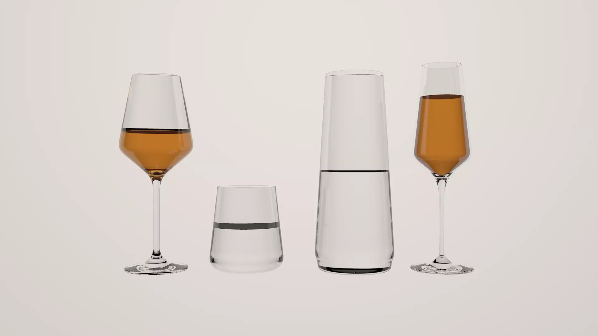 Modern Wine Glass 3D model