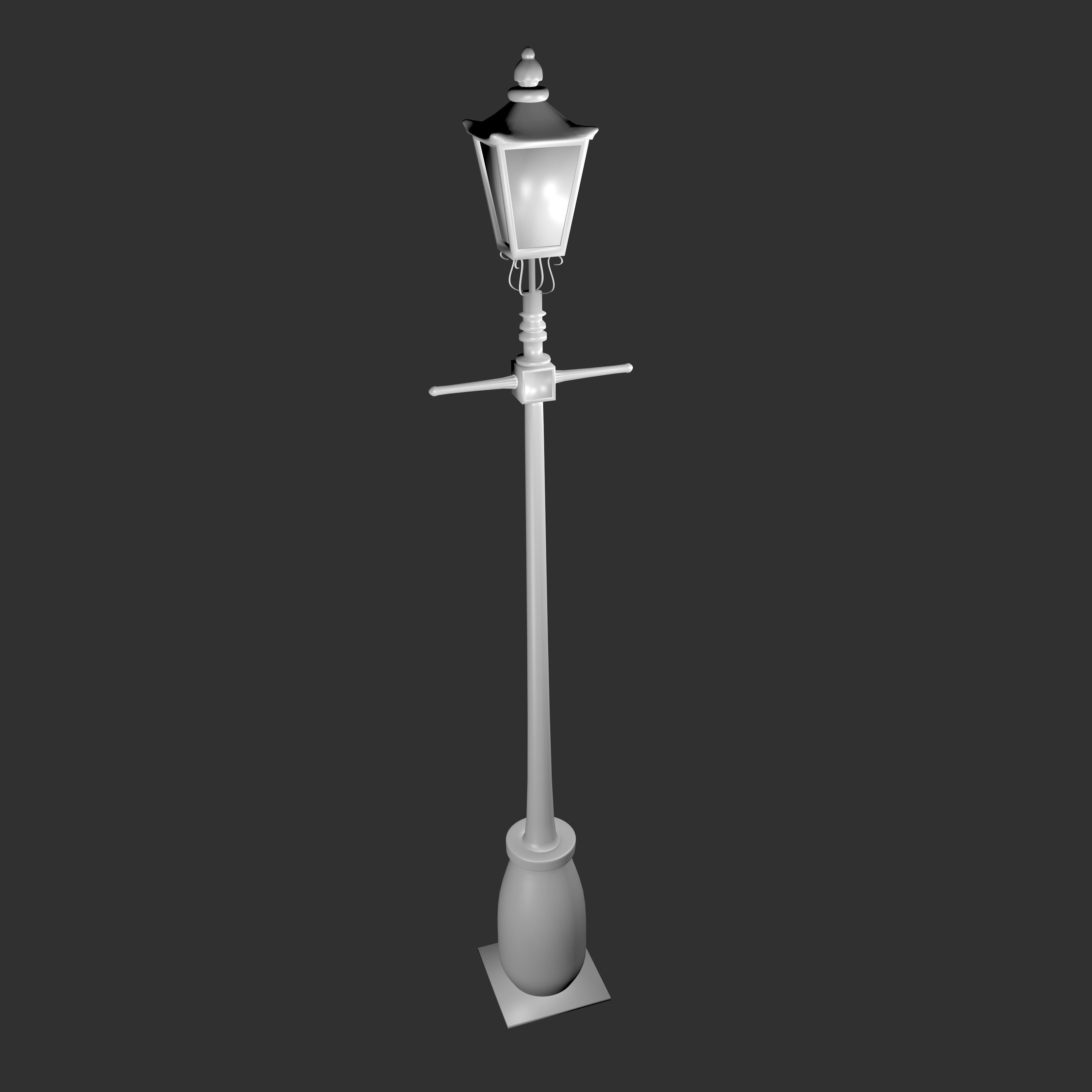 Victorian street light 3D model_1