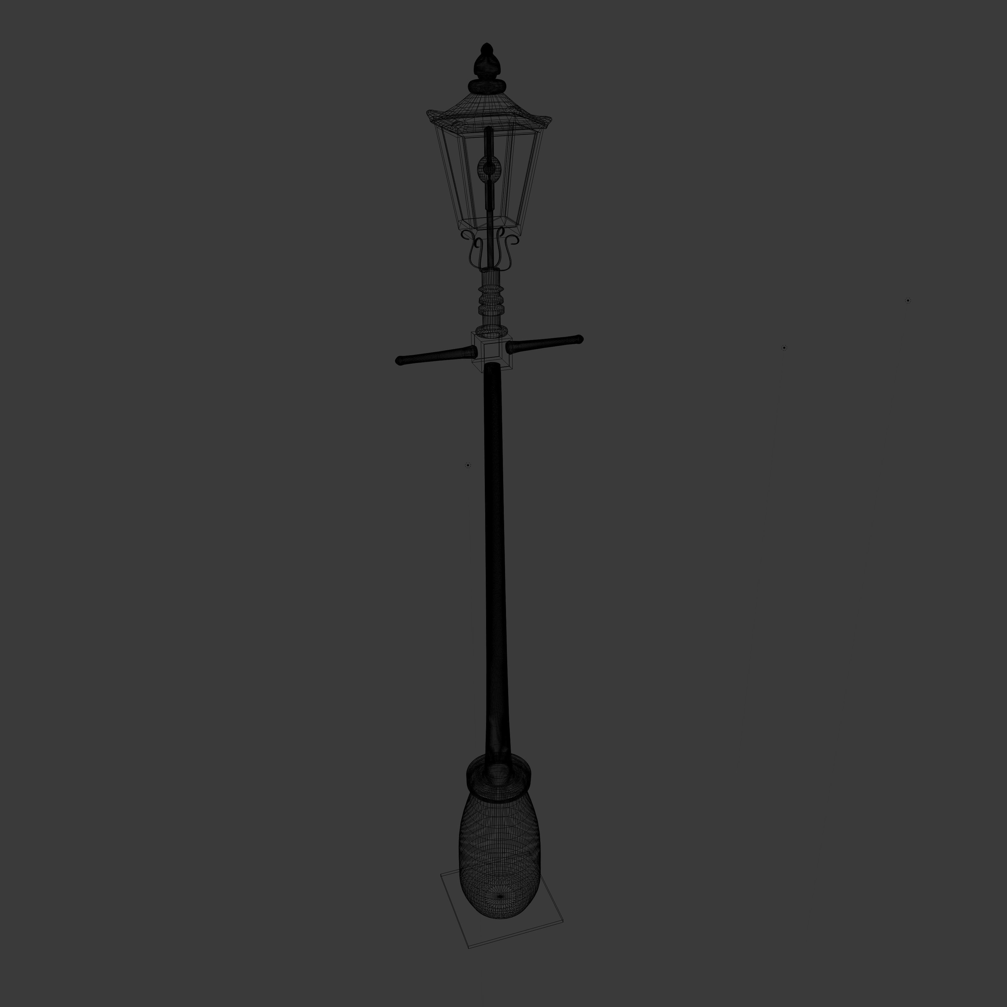 Victorian street light 3D model_9
