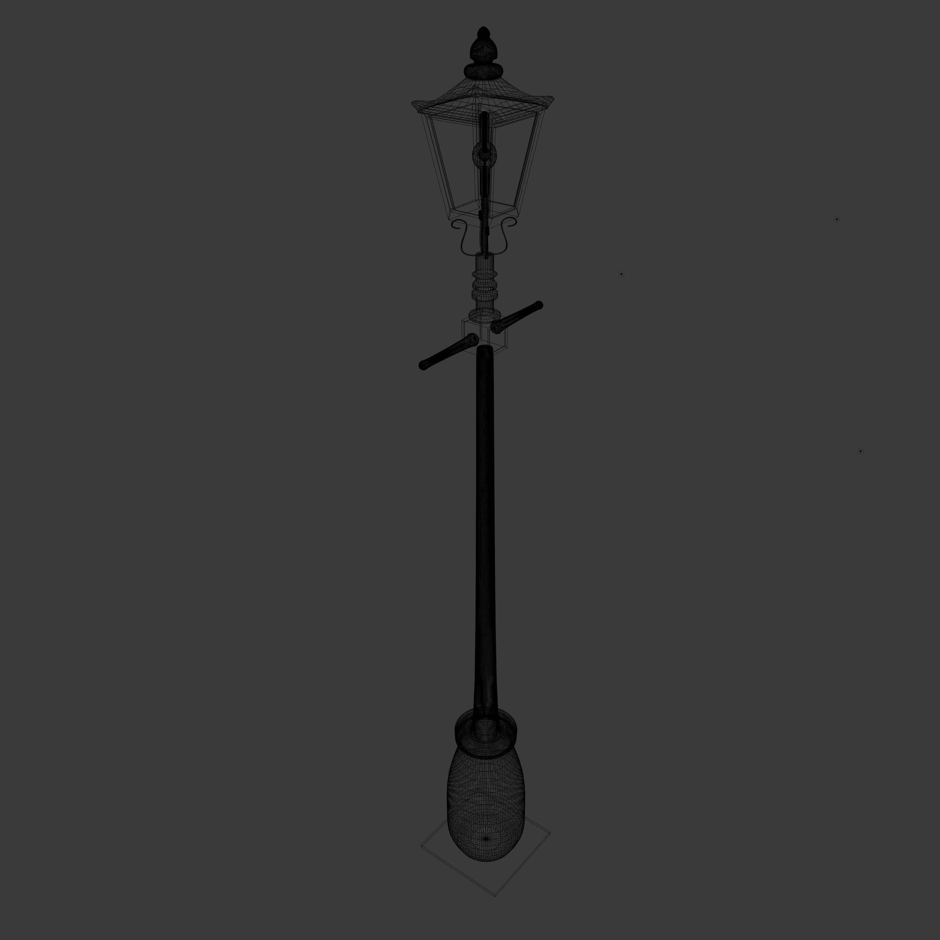 Victorian street light 3D model_12