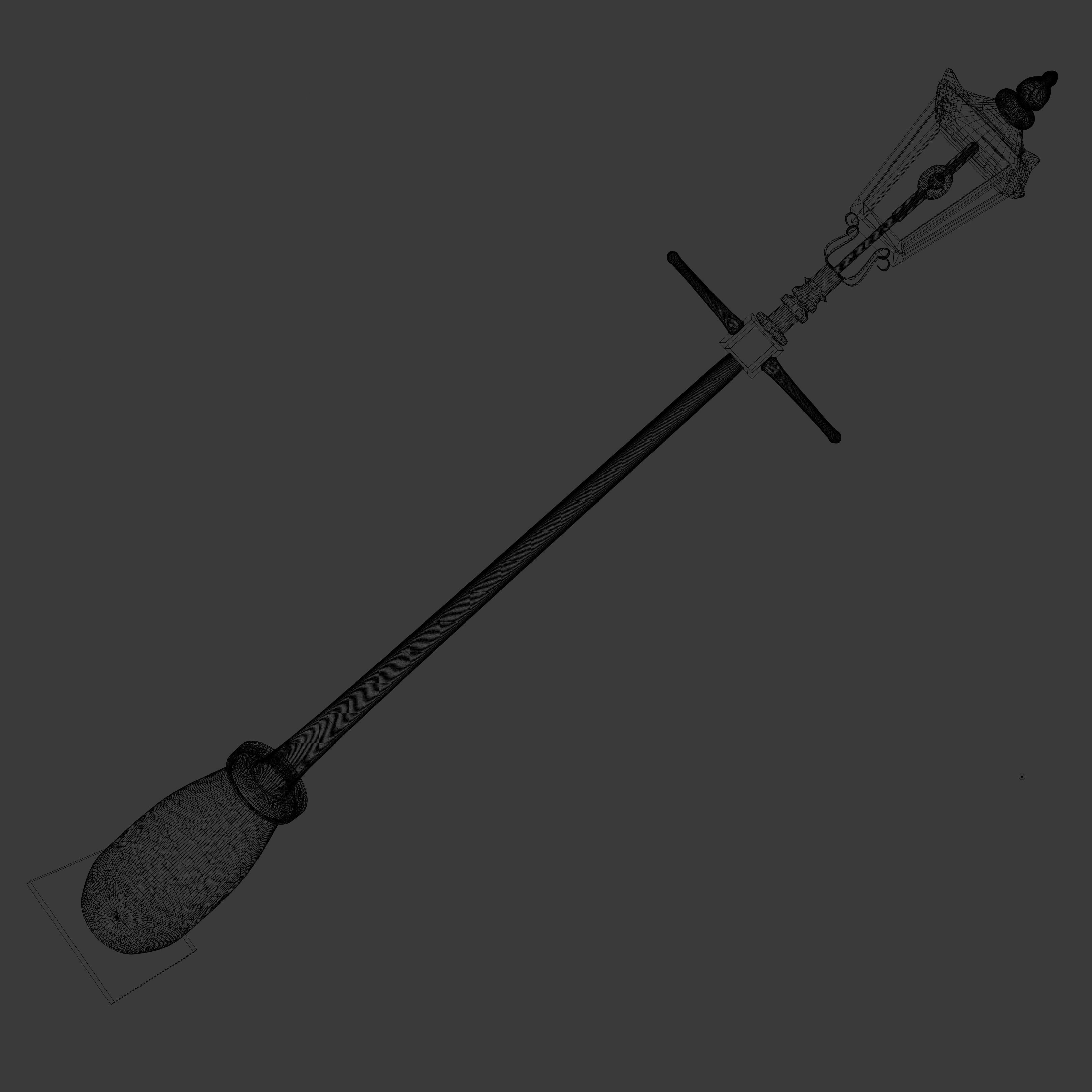 Victorian street light 3D model_15