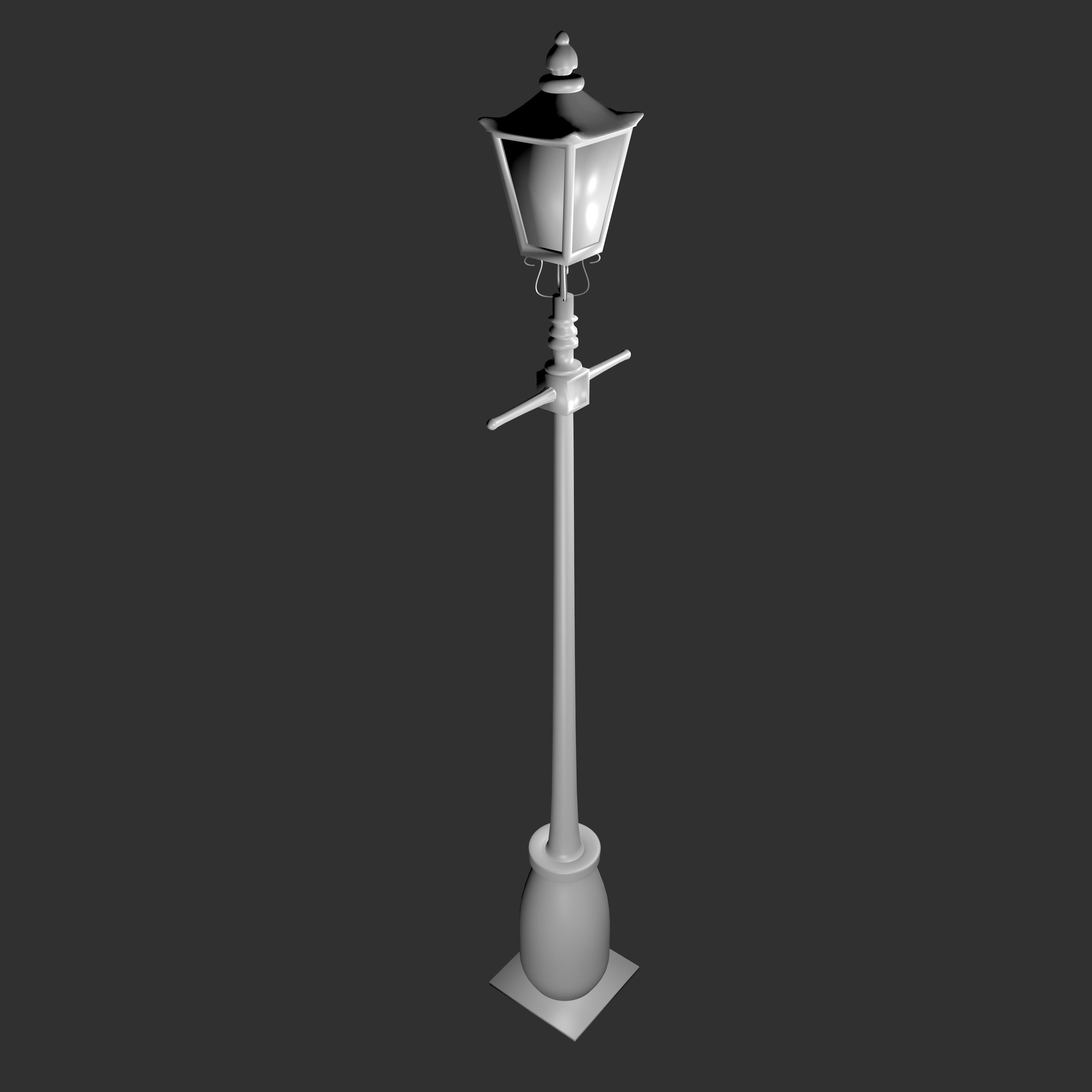 Victorian street light 3D model_2