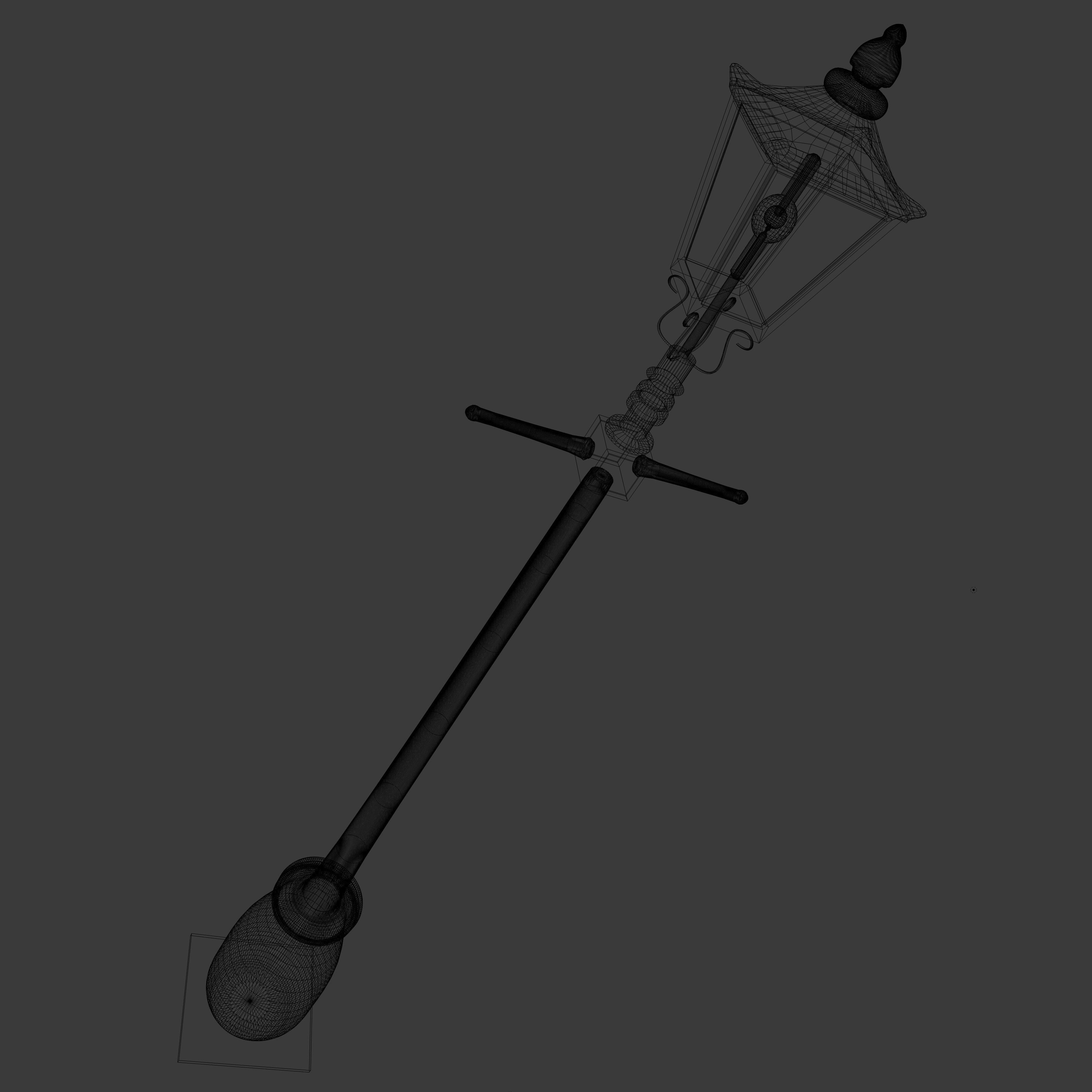 Victorian street light 3D model_14