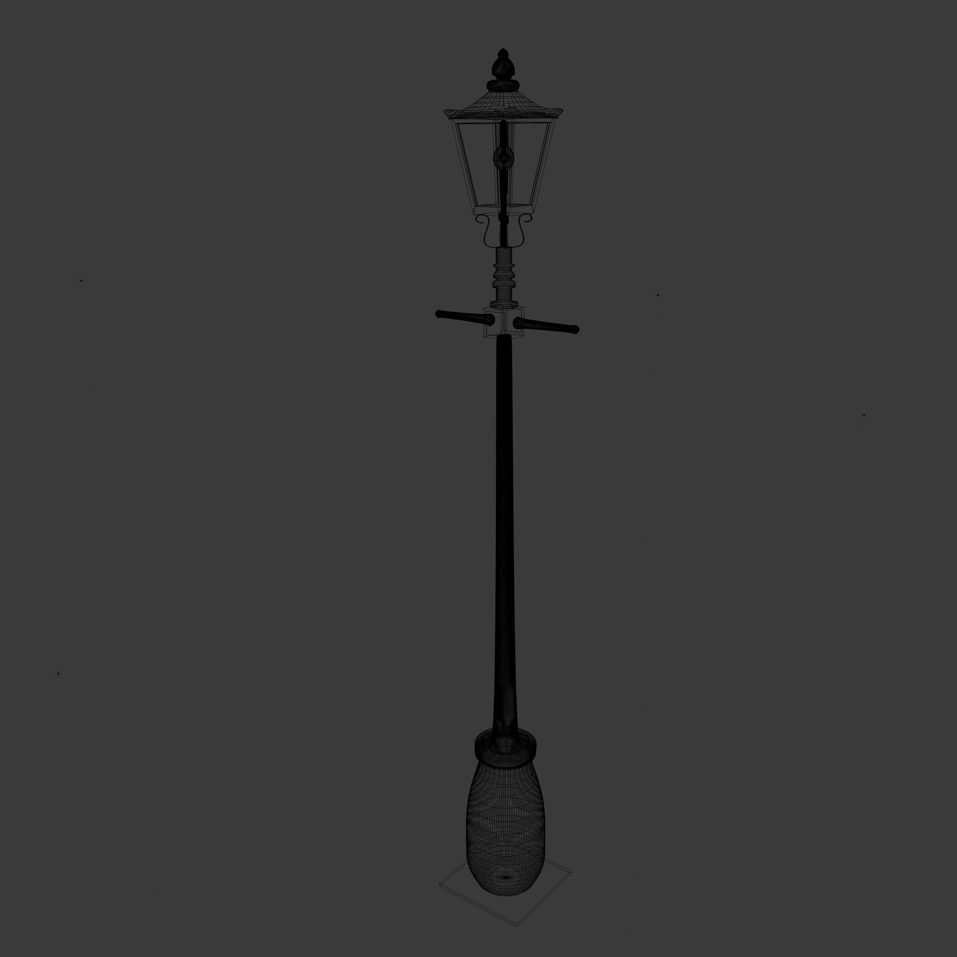Victorian street light 3D model_8