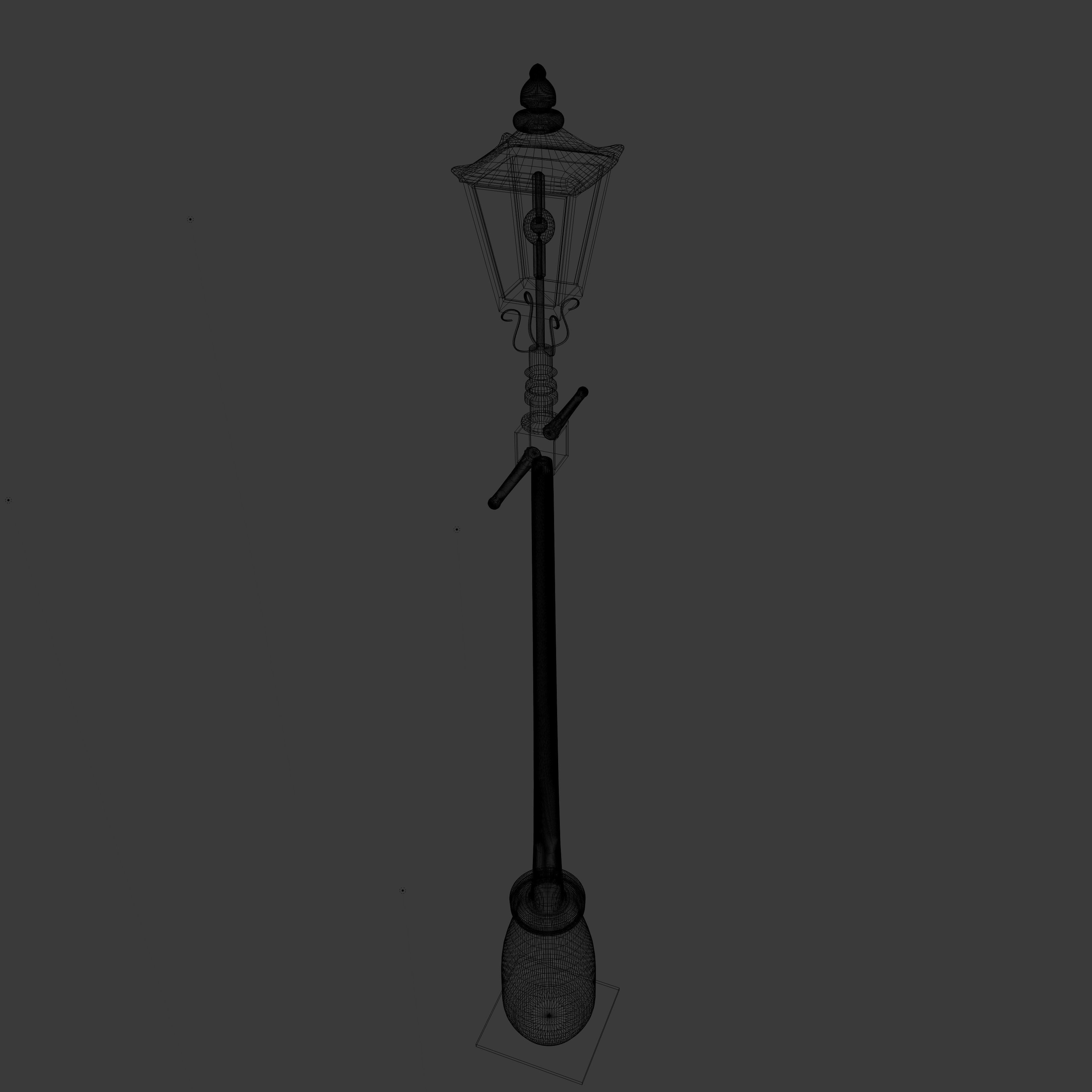 Victorian street light 3D model_13