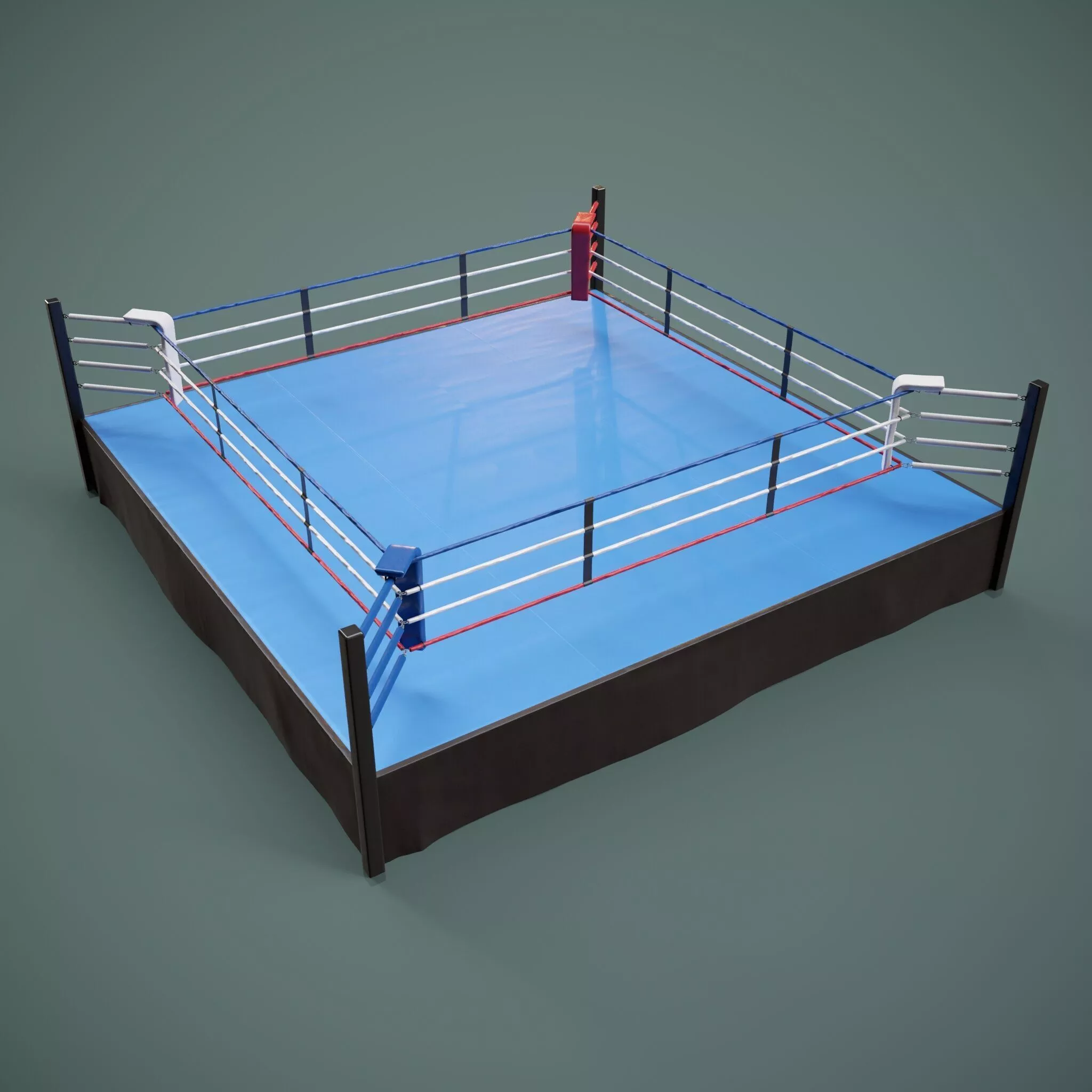 Boxing Ring PBR Low-poly 3D model