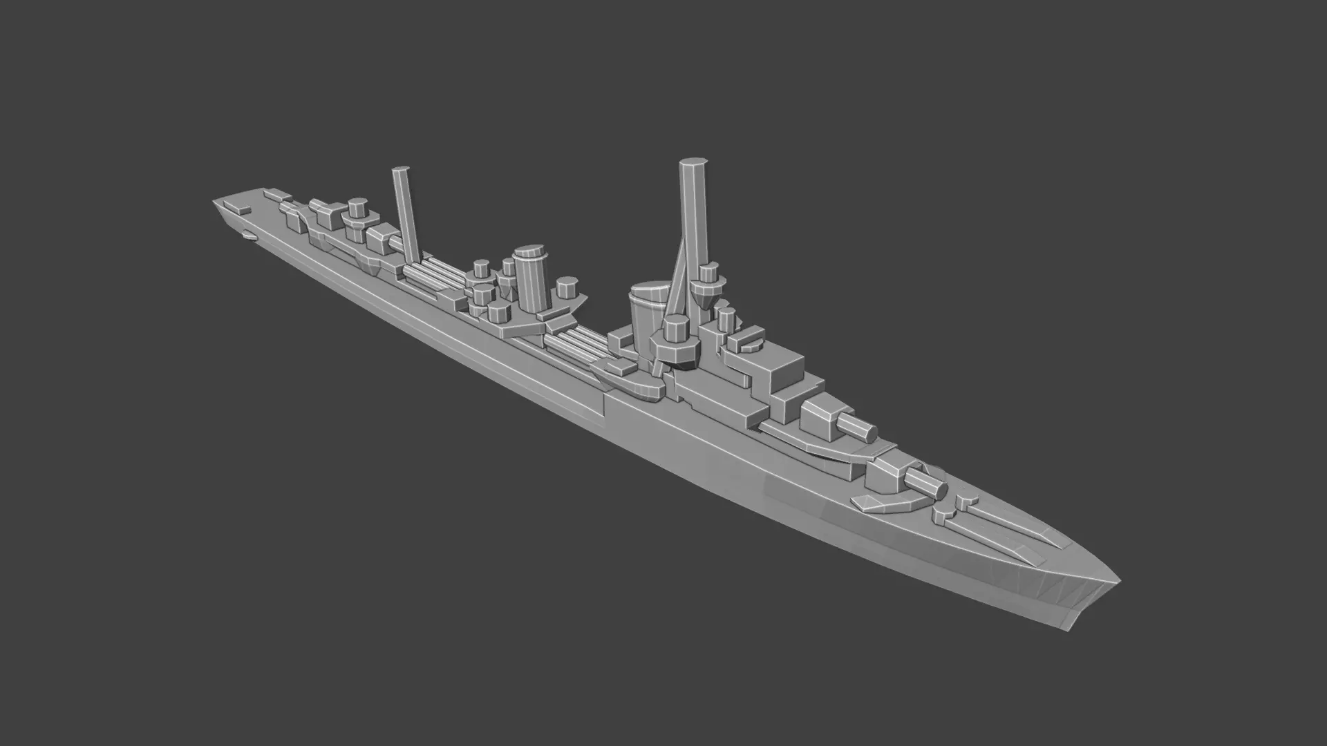German Type 1936B Destroyer 3D print model