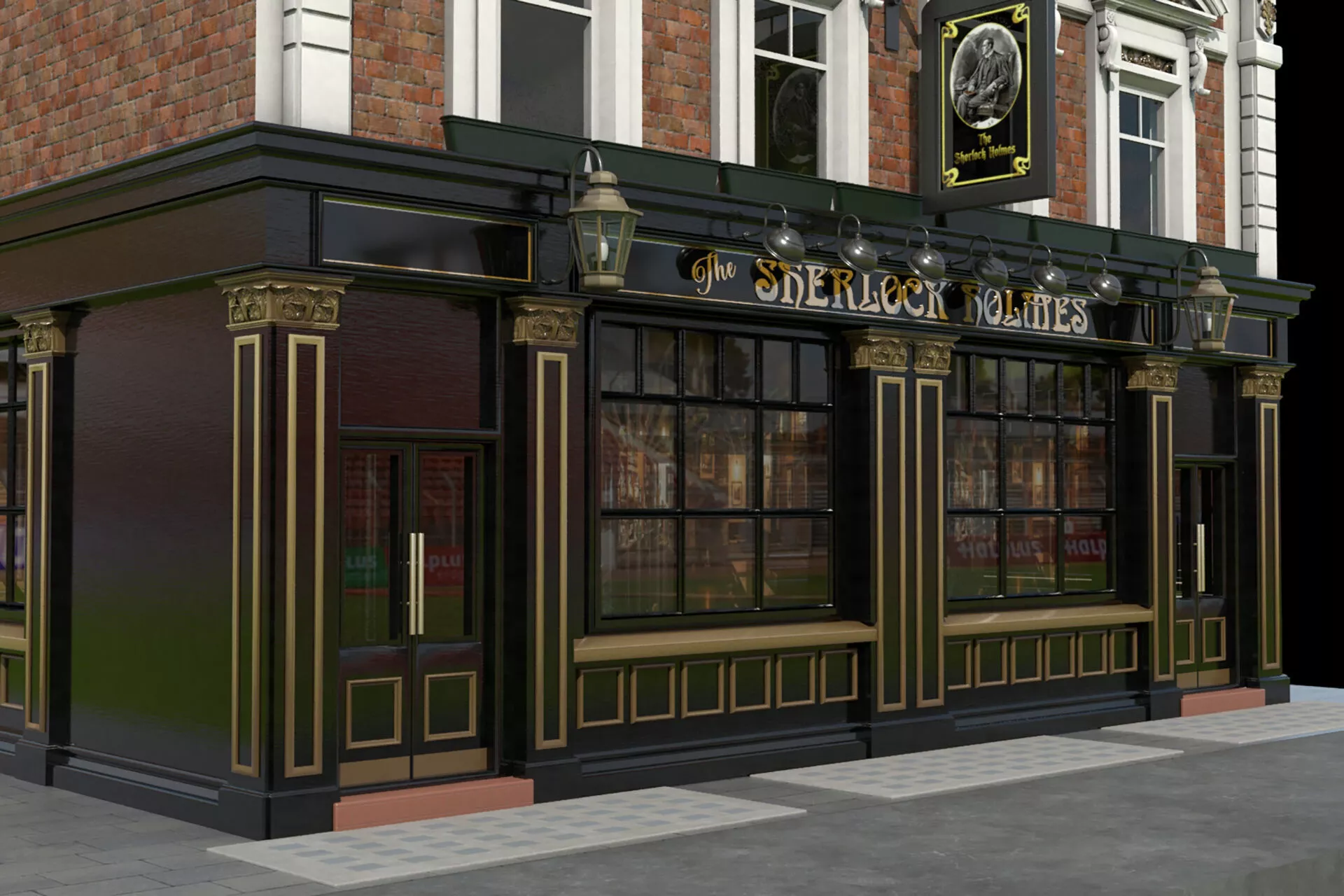 English London Pub 3D model