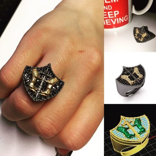 lion ring jewelry designer 3D print model